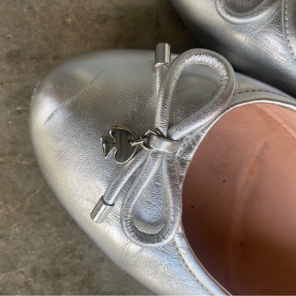 Kate Spade Metallic Silver Leather Footwear 8 - Picture 5 of 7